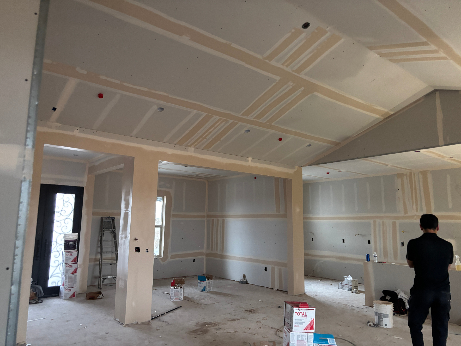 Open-Plan Interior — Taping in Progress